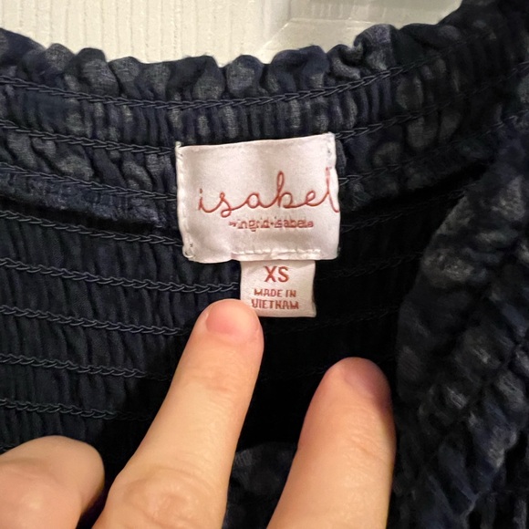 Isabel Maternity Navy Patterned Jumpsuit - Picture 2 of 3